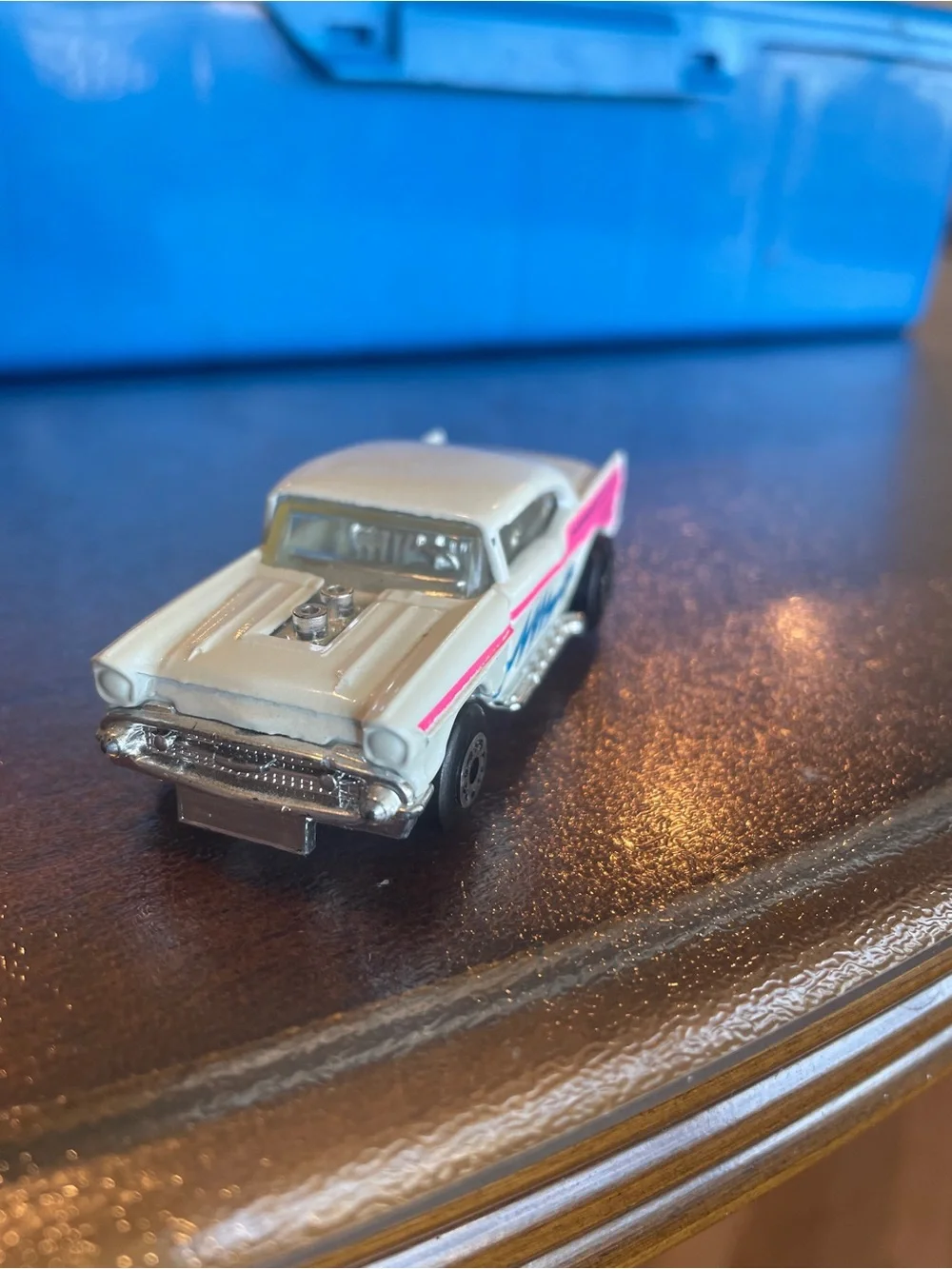 1996 Matchbox Super Fast MB-4 ‘57 Chevy Bel Air Hardtop White w/90s Graphics